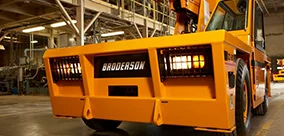 Built for efficiency in confined spaces this Broderson IC-80 carry deck crane delivers high capacity performance for plant operations.