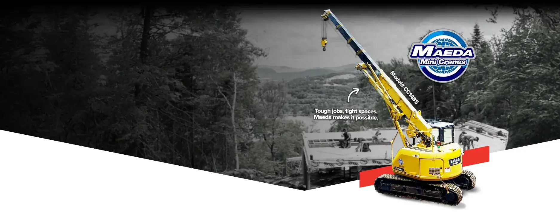 Maeda Crawler Cranes banner at Cropac