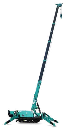 Maeda MC305C mini spider Crane at the construction site