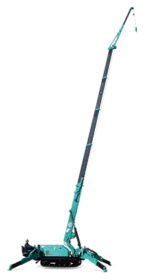 Maeda MC405C mini spider Crane at the construction site