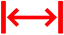 stowed width icon