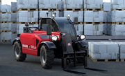 Magni HTH Telehandler lifting heavy loads in industrial yard
