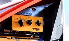 Potain Igo MA 21 power selector and control panel, used to set the 230V input and operating mode before lifting.