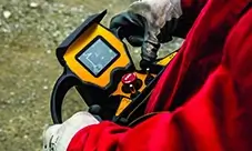 Potain Igo T 130 arriving on site ready for a fast setup and big reach.