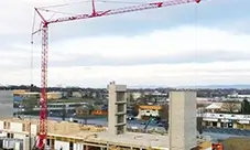 The Potain Igo T 85 A keeps materials flowing from ground to top floor.