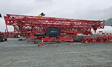 The Potain Igo T 99 is staged and ready for a fast setup and a full day of lifts.