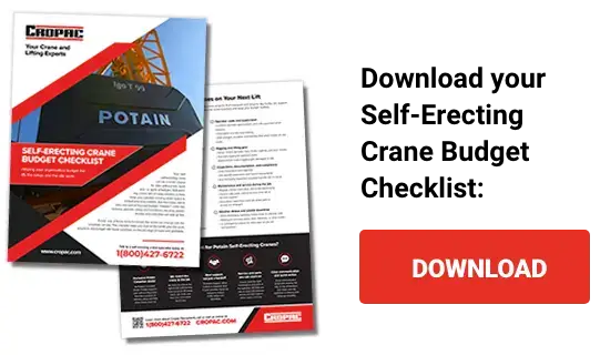 Download self erecting crane budget checklist from Potain