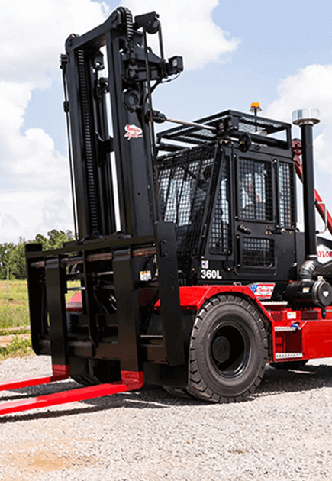 Taylor XH360L Heavy Duty Forklift operating on jobsite