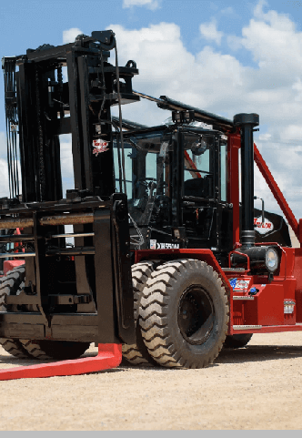 Taylor XH550M Heavy Duty Forklift Center profile at the job site