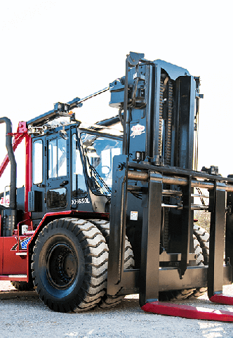 Taylor XH650L Heavy Duty Forklift front right side view profile