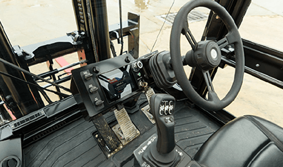 Taylor XH650L Heavy Duty Forklift inside Cabin View