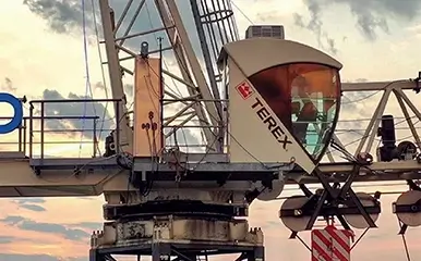 Terex Hammerhead Tower Crane operating on jobsite