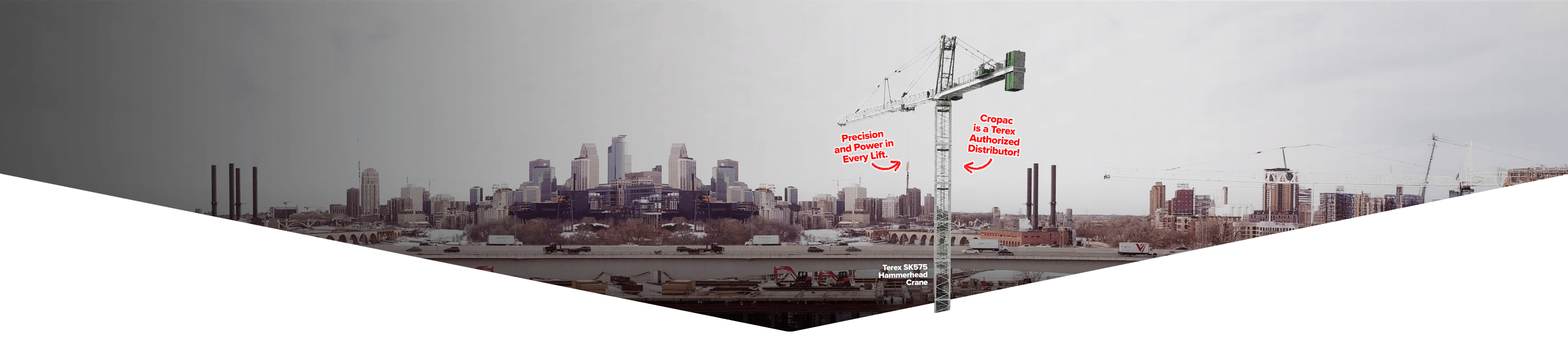 Terex Hammerhead Tower Crane featured in Cropac  banner