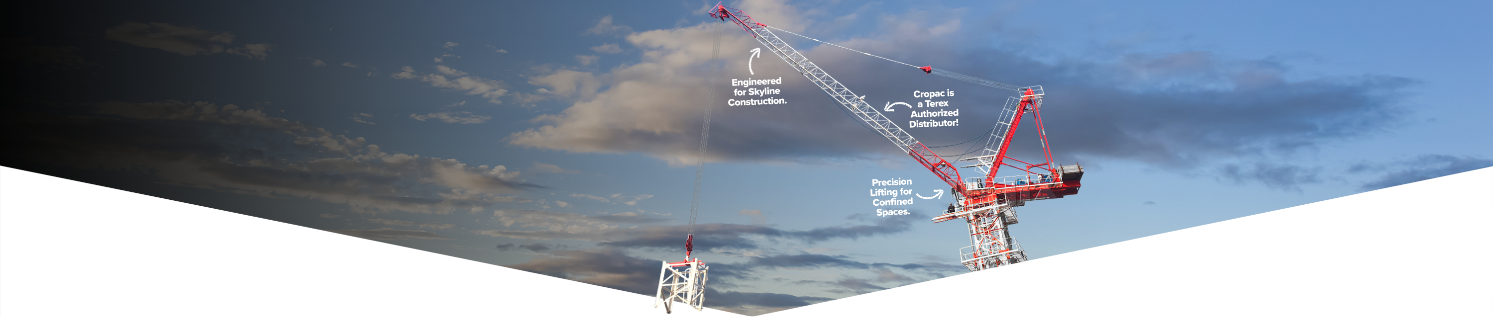 Terex Luffing Tower Crane featured in Cropac  banner